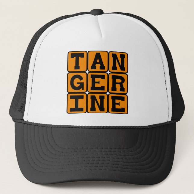 Tangerine, Fruit and Colour Trucker Hat (Front)