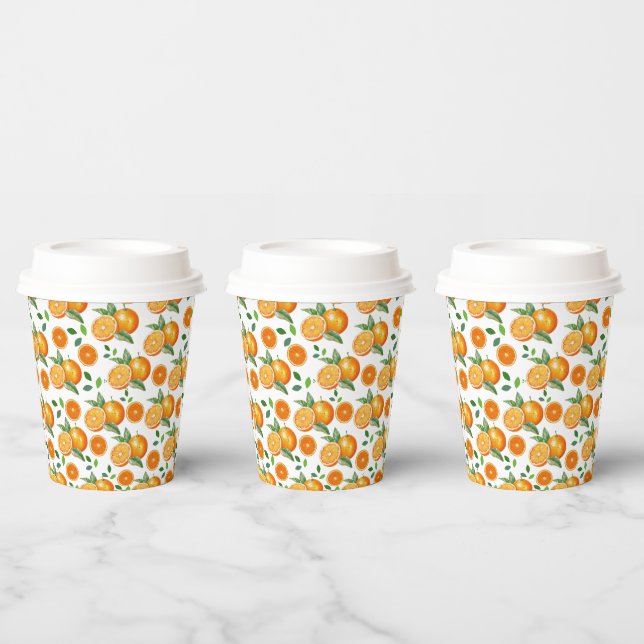 Tangerine Fruit Paper Cups (Multi)