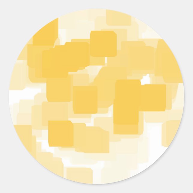 "Tangerine" Geometric  Art Classic Round Sticker (Front)