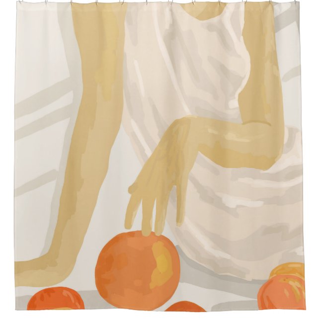 Tangerine Grace Shower Curtain (Front)