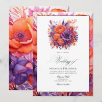 Tangerine, Hot-Pink & Royal Purple Floral Wedding