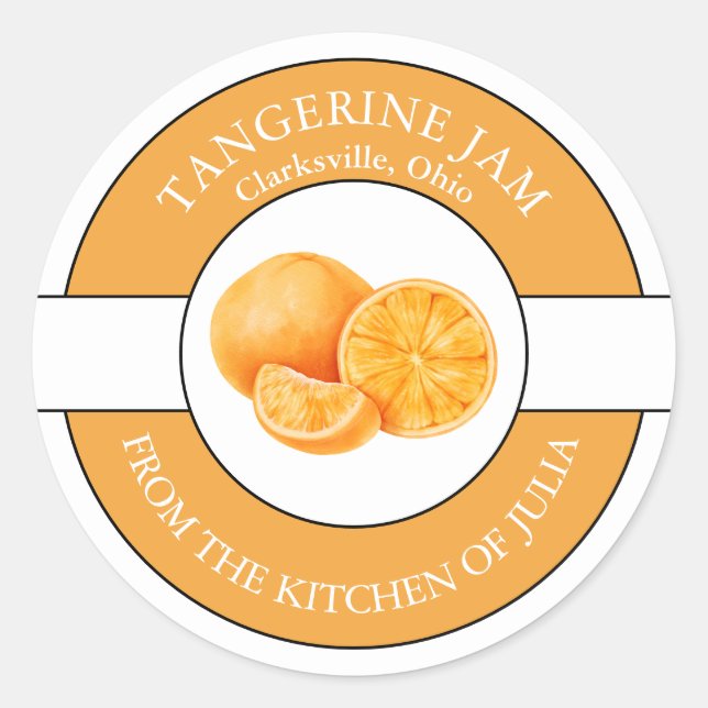 Tangerine Jam Label  (Front)