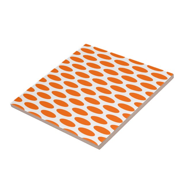 Tangerine Modern Oval at Emporiomoffa Tile (Side)