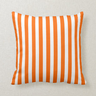 Tangerine Modern Stripes Cushion