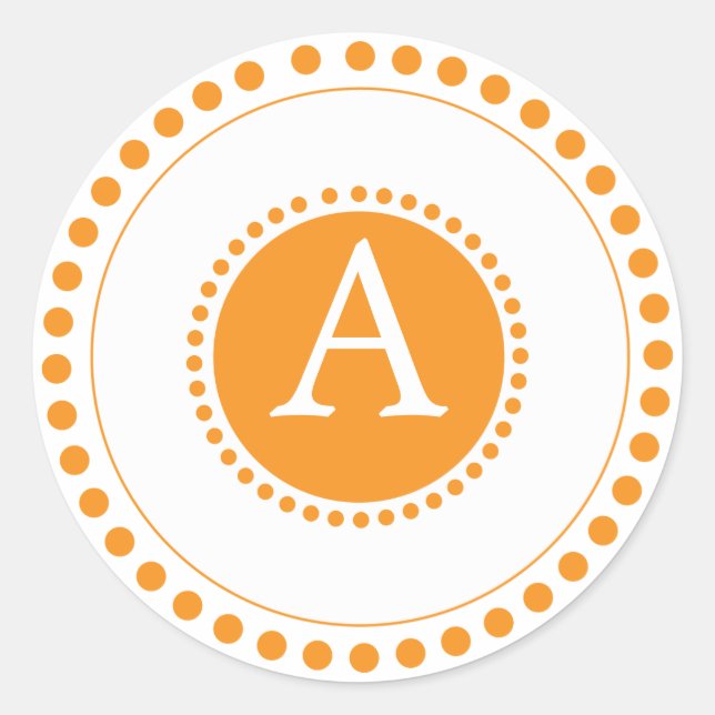 Tangerine - Personalised Envelope seals (Front)