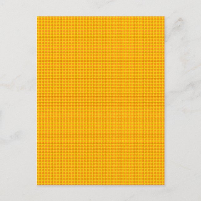 Tangerine Plaid Pattern Postcard (Front)