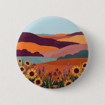 Tangerine & Plum Prairie Buttons