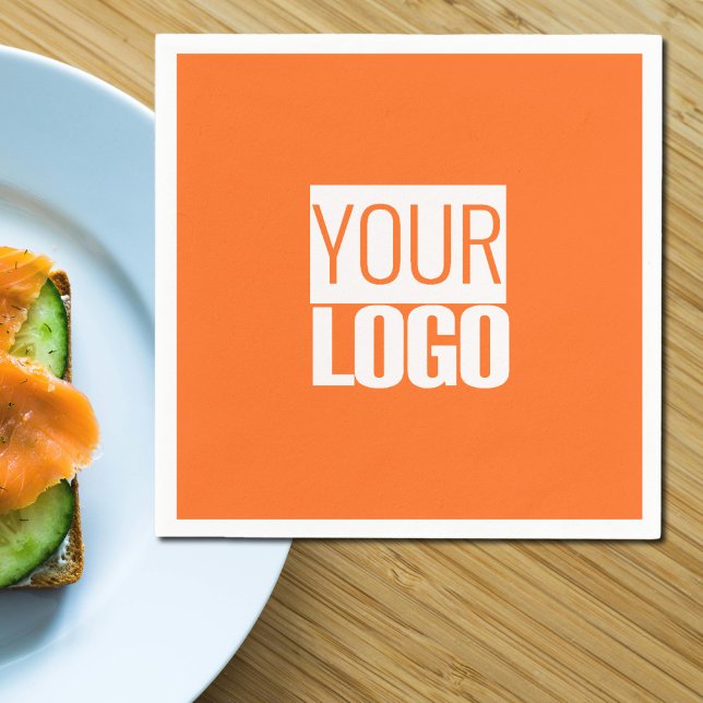  tangerine pop  - add your  logo   napkin (Creator Uploaded)