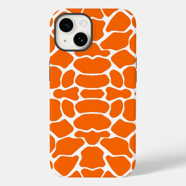 Tangerine Safari Giraffe Case-Mate iPhone Case (Back)