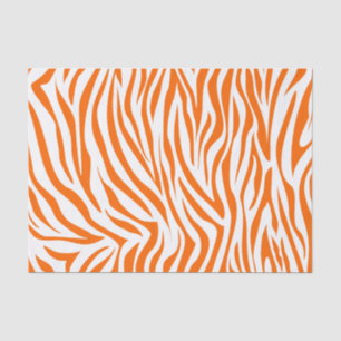 Tangerine Safari Zebra Tissue Paper