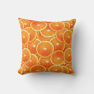 Tangerine slices cushion