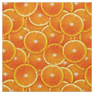 Tangerine slices fabric