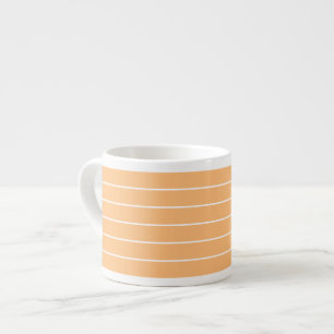 tangerine stripes SMALL 6oz ESPRESSO CUPS