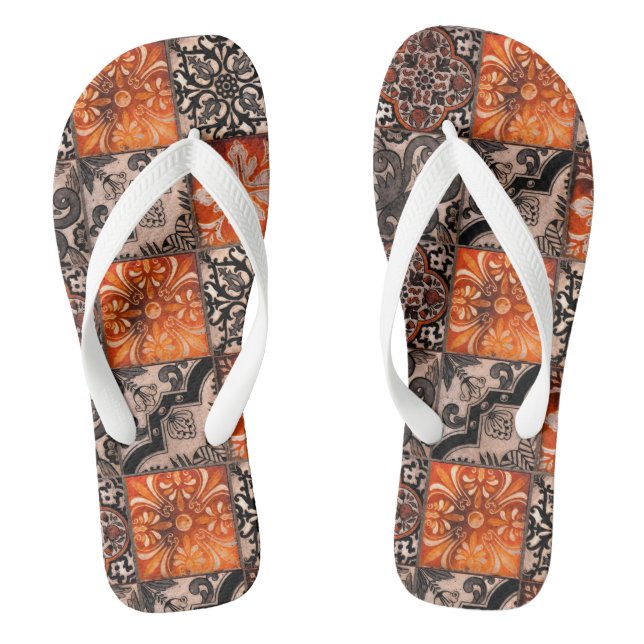 Tangerine Tile Jandals (Footbed)