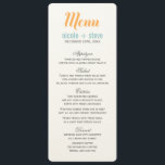 Tangerine Wedding Menu Cards<br><div class="desc">Custom wedding menus part of Mason Jar Wedding Collection.</div>