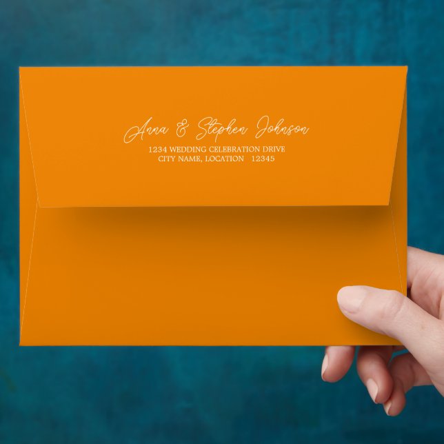 Tangerine with Return Address Envelope (Hand)