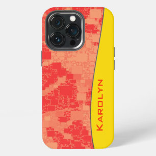 Tangerine Zeal Tiled Artwork iPhone 13 Pro Case