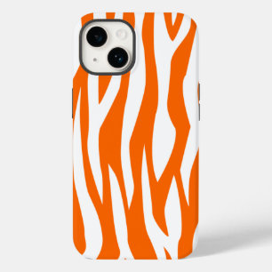 Tangerine Zebra Print Case-Mate iPhone 14 Case