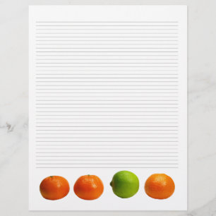 Tangerines and Lime Lined Letterhead