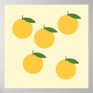 tangerines painting art poster