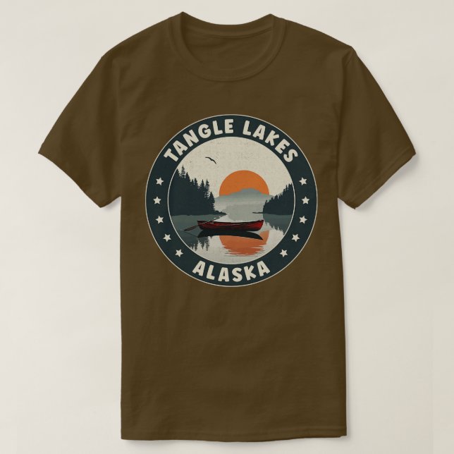 Tangle Lakes Alaska Sunset TShirt (Design Front)