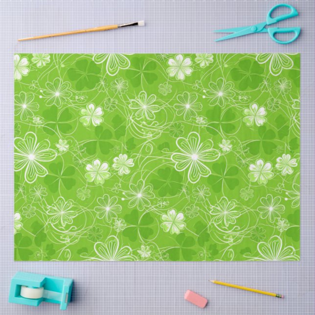 Tangle of Clovers Tissue Paper (Craft)