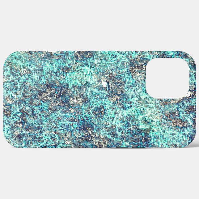 Tangle of threads or spongy cyan blue and grey Case-Mate iPhone case (Back (Horizontal))