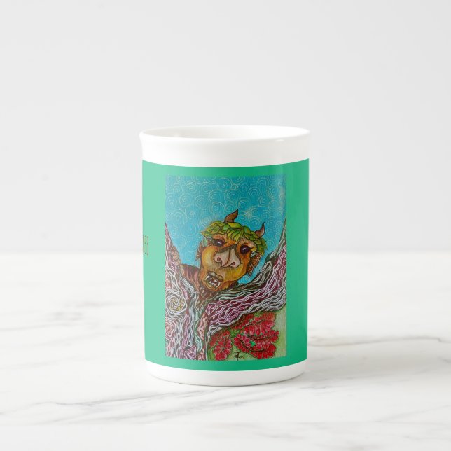 Tangle Tree Troll Bone China Mug (Front)