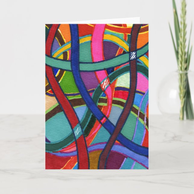 "Tangled" Abstract Greeting Card (Front)
