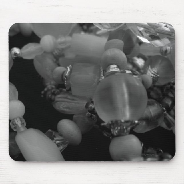 "Tangled Bangles" (black & white) Mouse Pad (Front)