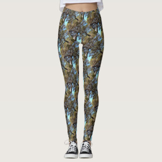 Tangled Branches Of Pine Trees Bizarre Perspective Leggings