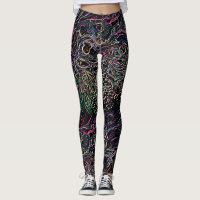 Tangled Colourful Rainbow Line Jumbled Knots Black