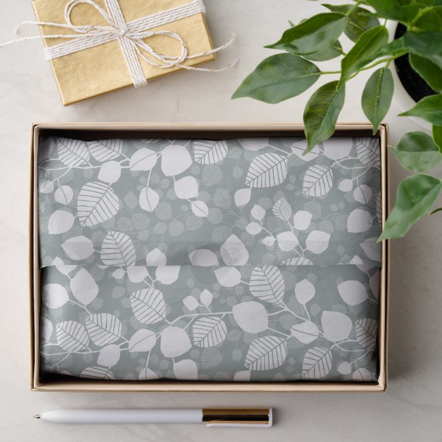 Tangled Foliage Canopy Pastel Botanical Tissue Paper (Gift)