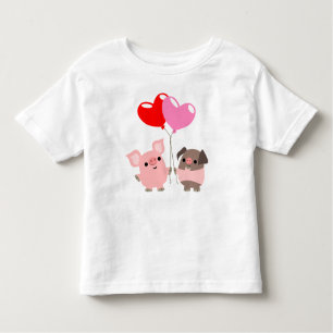 Tangled Hearts (Cartoon Pigs) children T-shirt