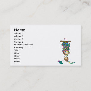 tangled in christmas lights funny cartoon design business card