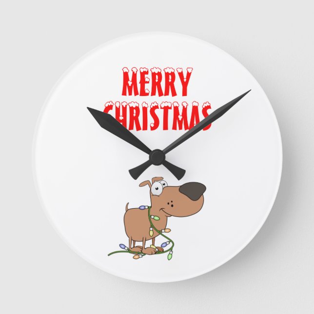 Tangled in Lights Round Clock (Front)