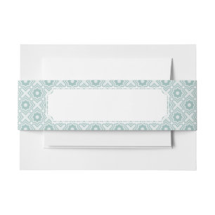 Tangled Lattice Pattern Invitation Belly Band