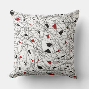 Tangled Lines Abstract Pattern Throw Pillow