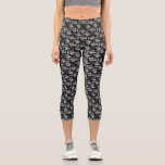 Tangled Lines With Shadows Capri Leggings<br><div class="desc">Tangled lines pattern with a shadow on a transparent background Capri Leggings</div>