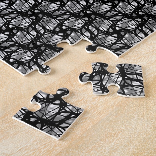 Tangled Lines With Shadows Jigsaw Puzzle (Side)