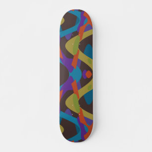Tangled Motion Abstract Skateboard