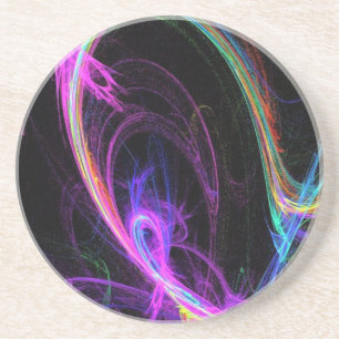 Tangled Neon Rainbow Coaster