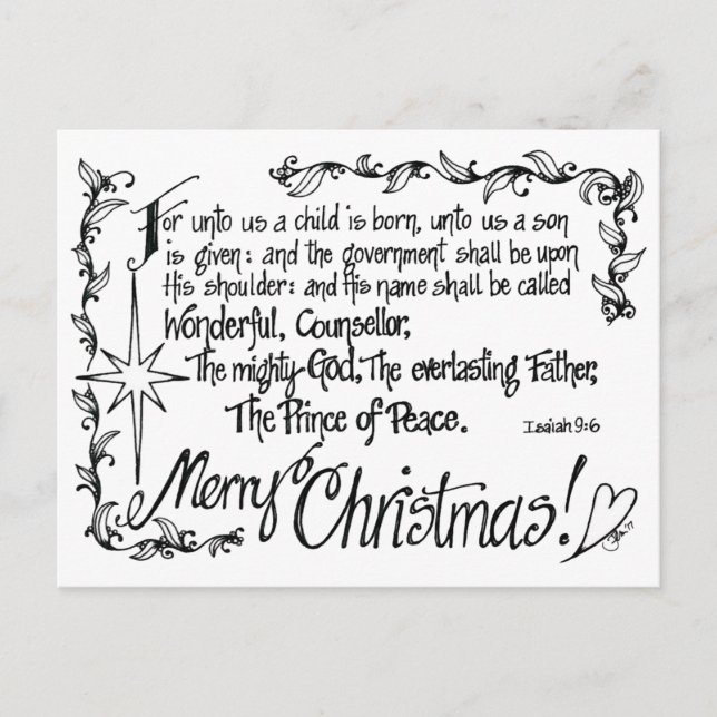 Tangled Religious Christmas Postcard (Front)