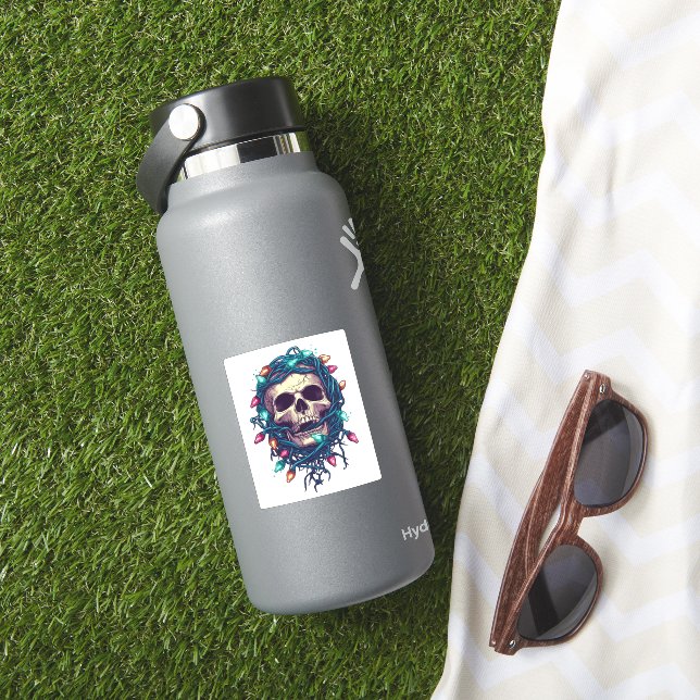 Tangled Skullmas � Funny Xmas Skeleton (HydroFlask Insitu)