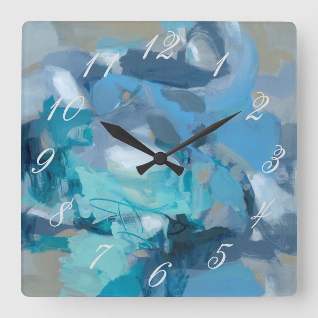 Tangled Square Wall Clock (Front)