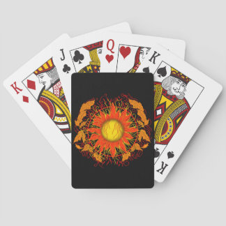 Tangled Sun, Colourful Abstract Art Playing Cards