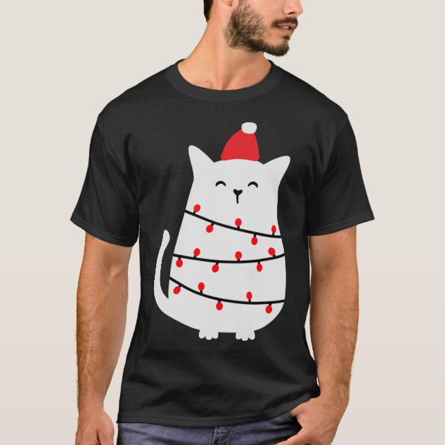Tangled Up In Christmas Tree Lights Xmas Costume S T-Shirt (Front)