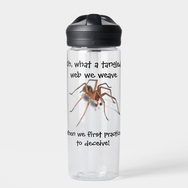 TANGLED WEB OF LIES   WATER BOTTLE (Front)