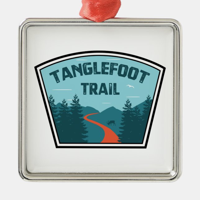 Tanglefoot Trail Metal Tree Decoration (Front)