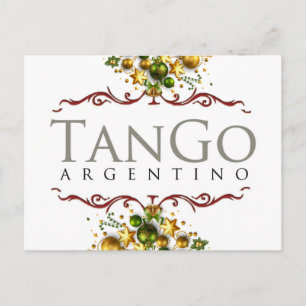 Tango argentino Christmas Holiday Postcard